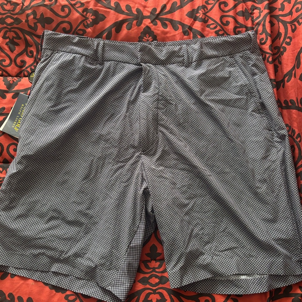 Polo by Ralph Lauren Black and Gray Patterned Shorts